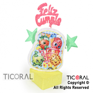 ADORNO CUBITO ECO FELIZ CUMPLE SHOPKINS TELGO x 1